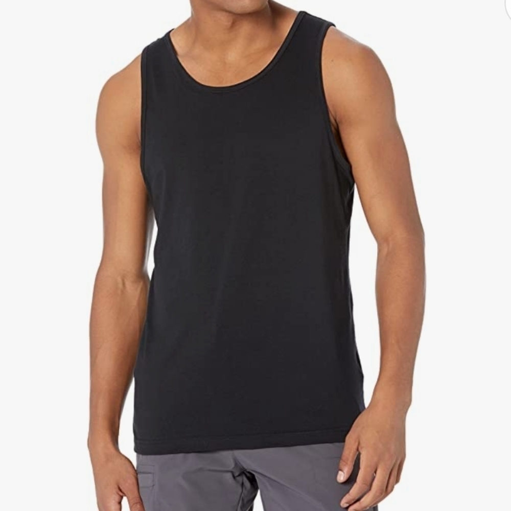 Amazon Essentials Men's Slim-Fit Tank Top in Large Size Black